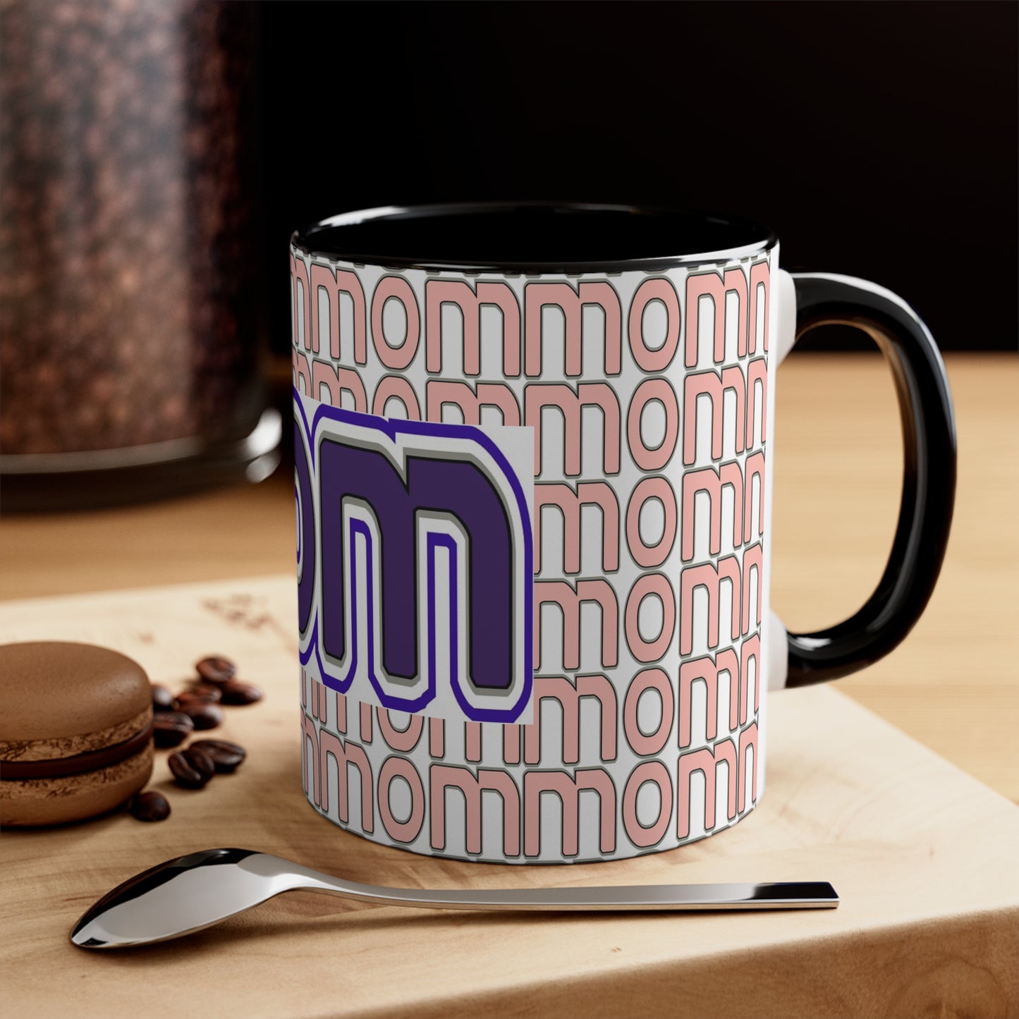 “Mom” Purple Accent Coffee Mug, 11oz