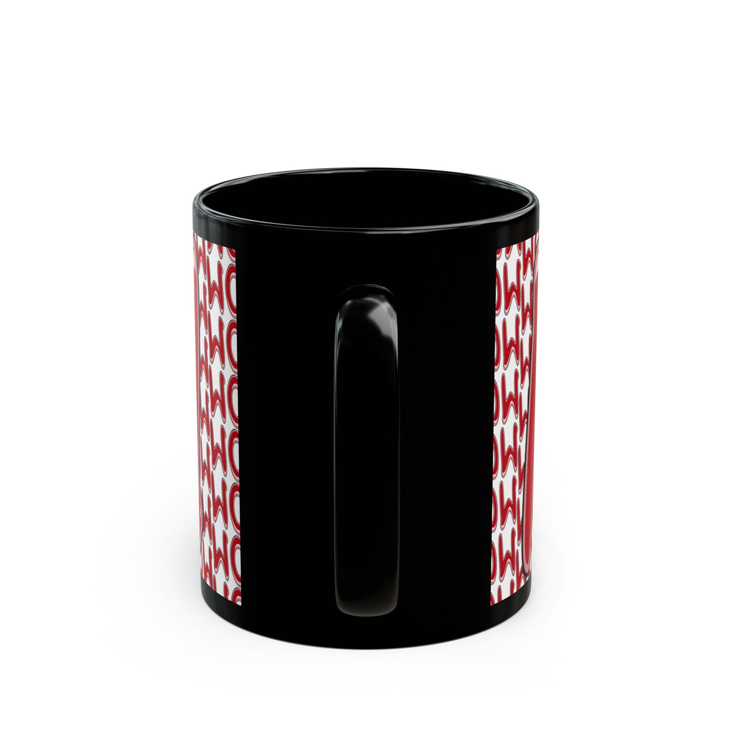 Wow Mom 3D Red on White Mug (11oz, 15oz)