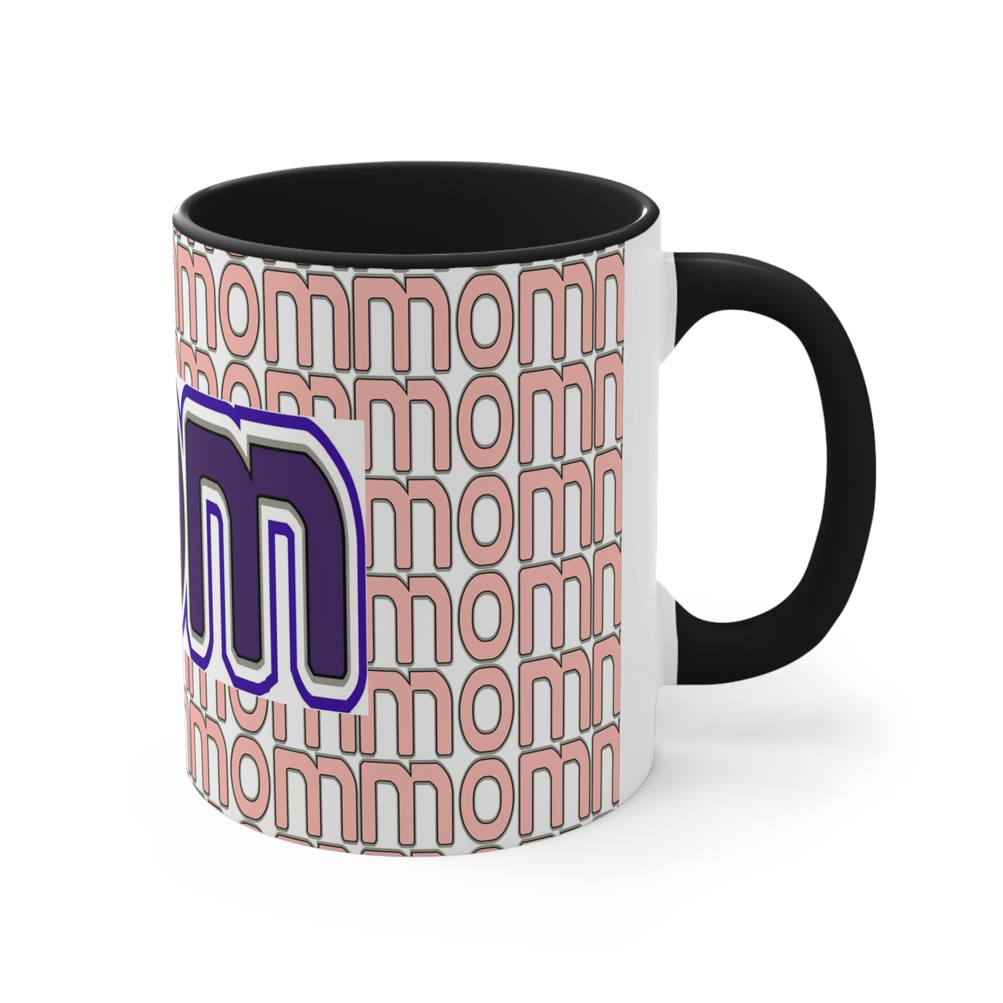 “Mom” Purple Accent Coffee Mug, 11oz