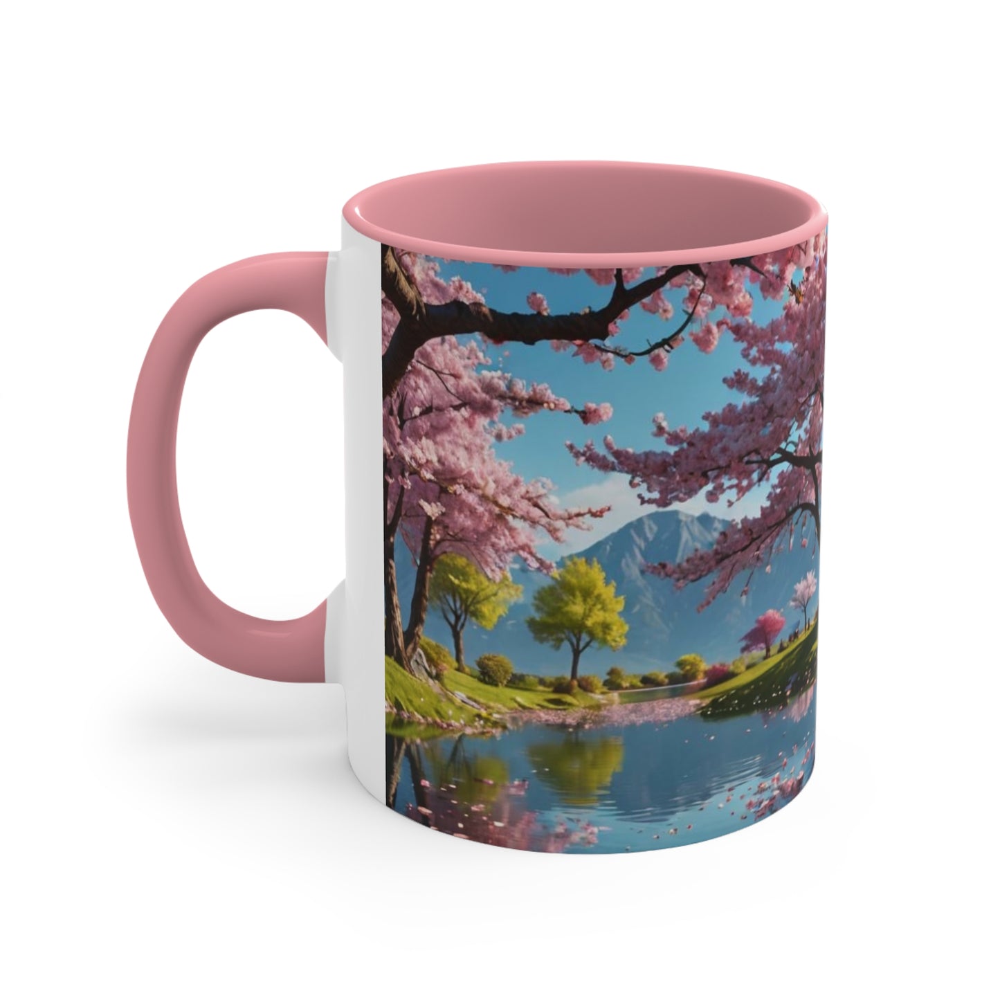 Cherry Blossom Accent Coffee Mug, 11oz