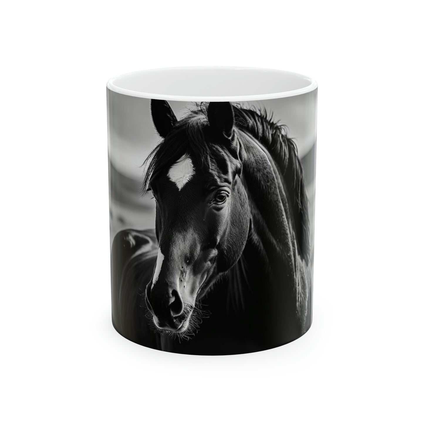 Black Stallion Ceramic Mug, 11oz