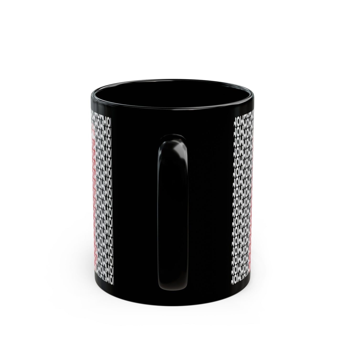 Wow Mom 3D Red on Black Mug (11oz, 15oz)