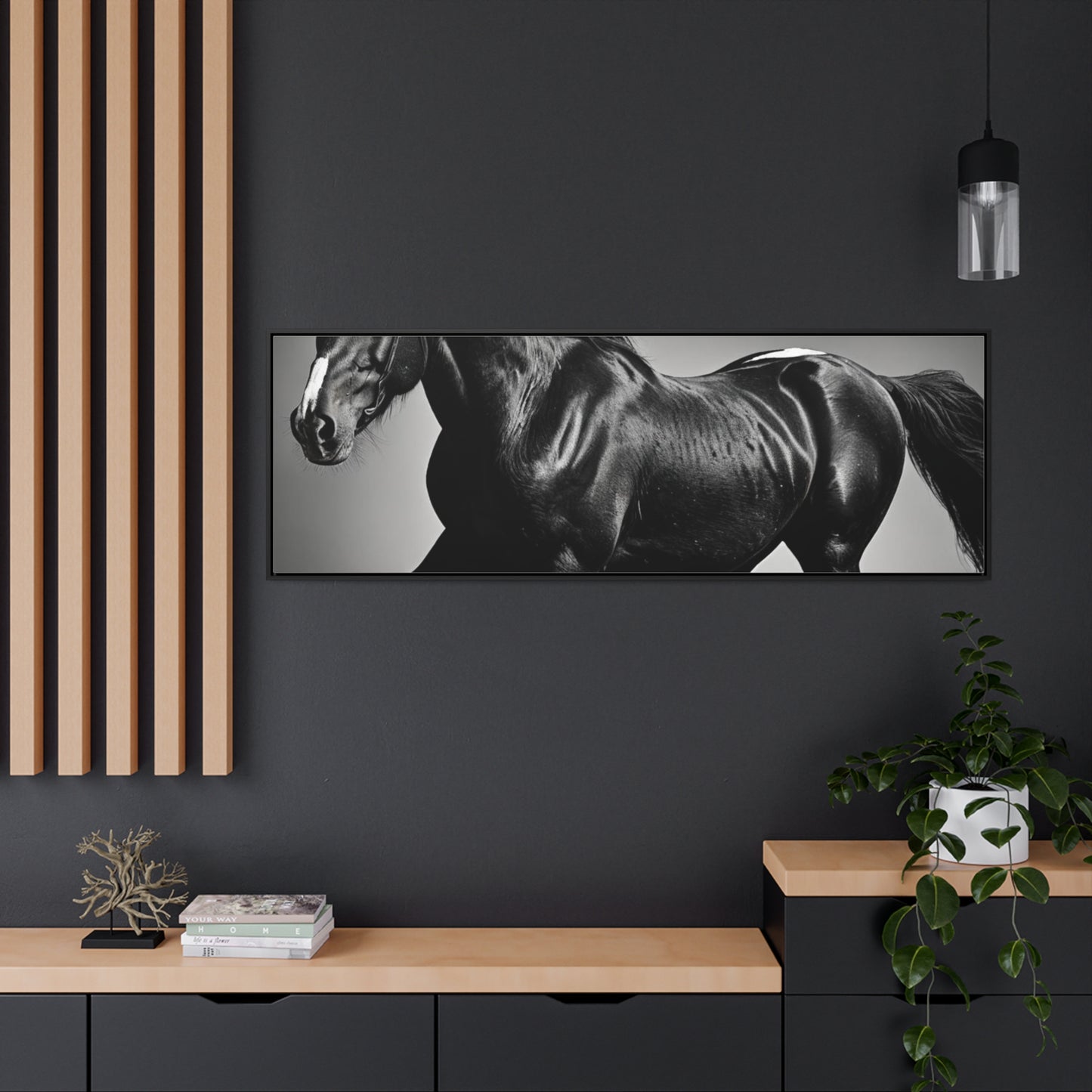 Black Stallion Gallery Canvas Wraps, Horizontal Frame