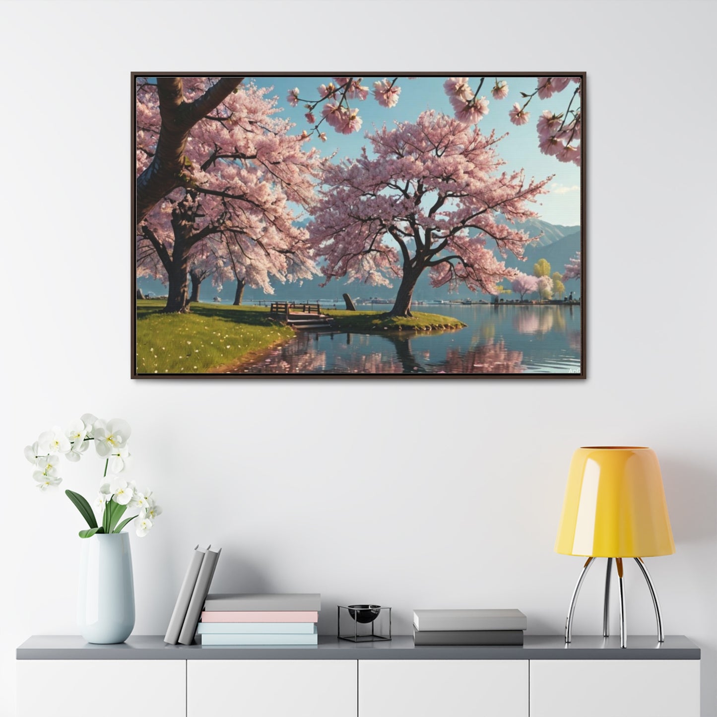 Cherry Blossom Gallery Canvas Wraps, Horizontal Frame