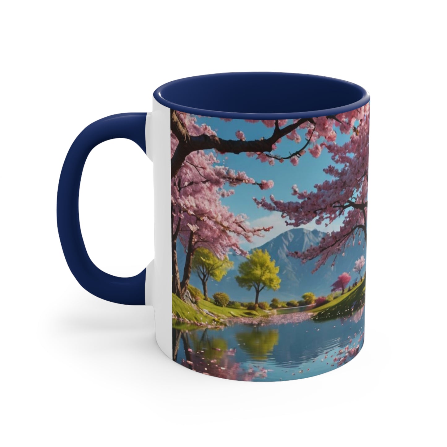 Cherry Blossom Accent Coffee Mug, 11oz