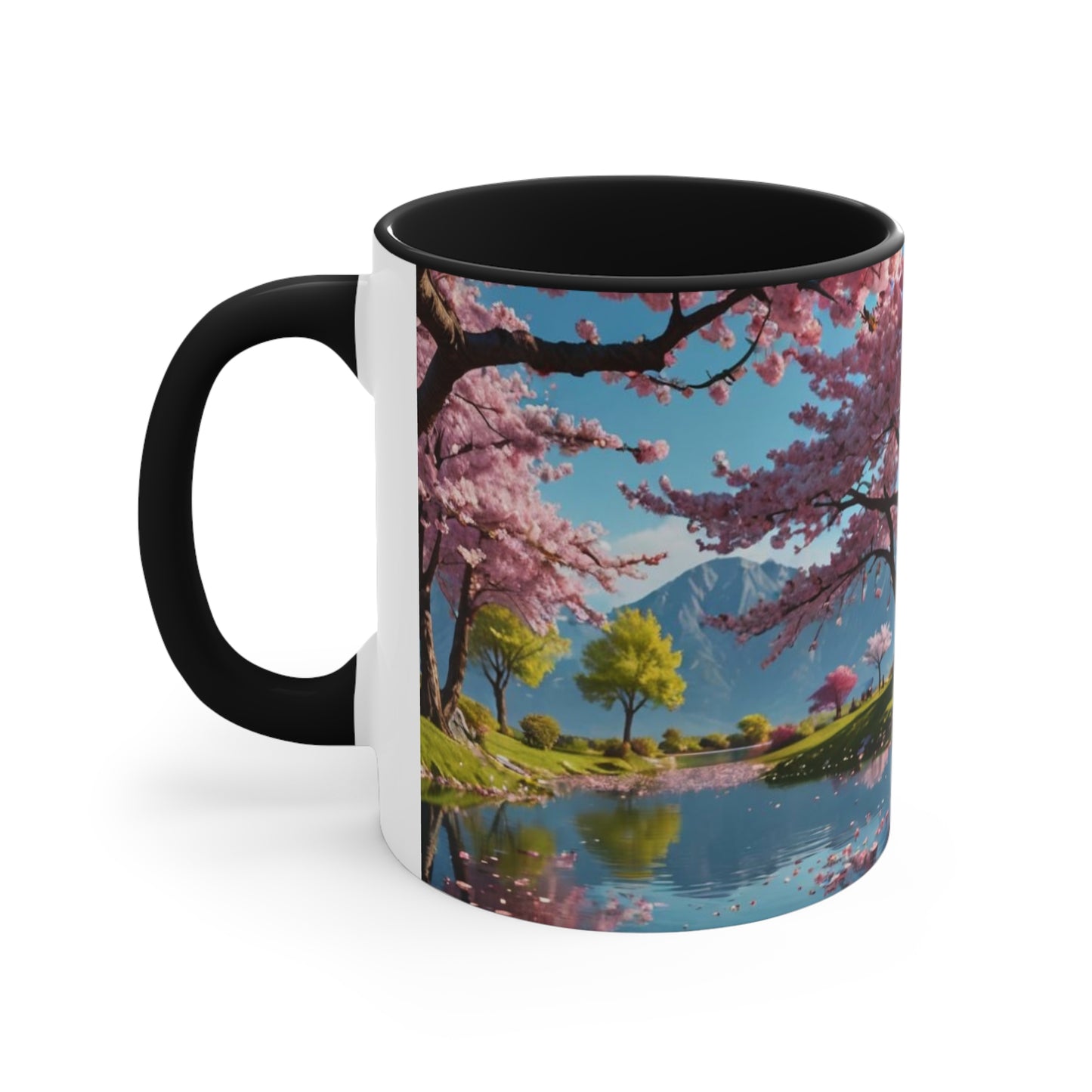 Cherry Blossom Accent Coffee Mug, 11oz