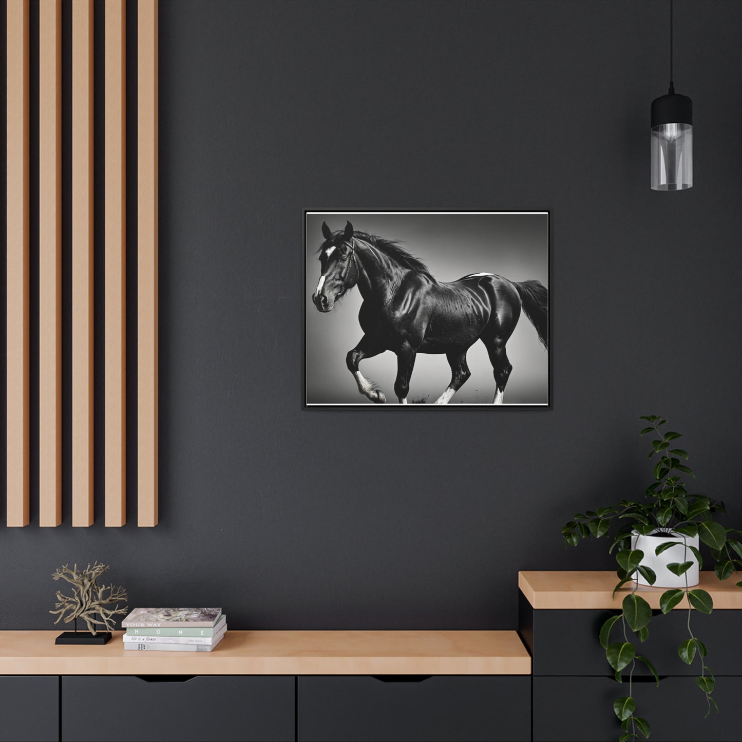 Black Stallion Gallery Canvas Wraps, Horizontal Frame