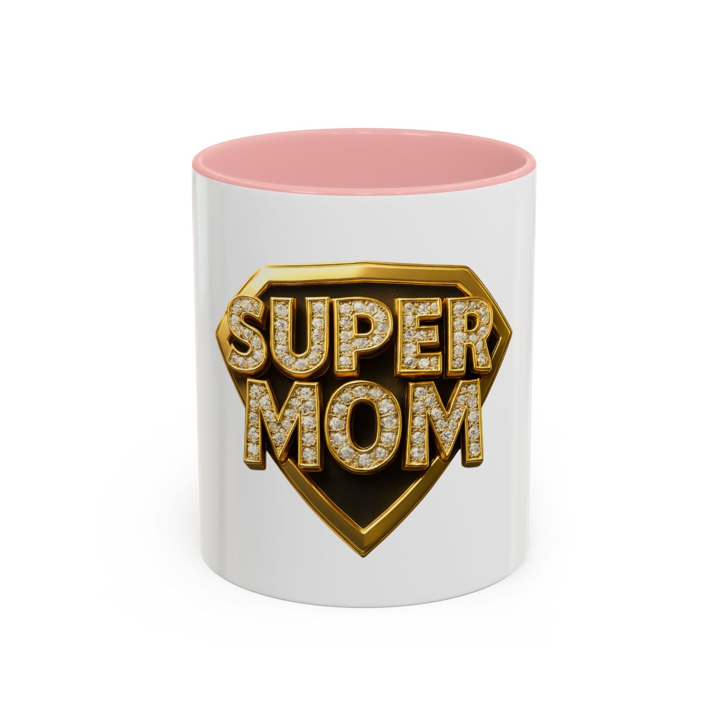 SUPER MOM - Accent Coffee Mug (11, 15oz)
