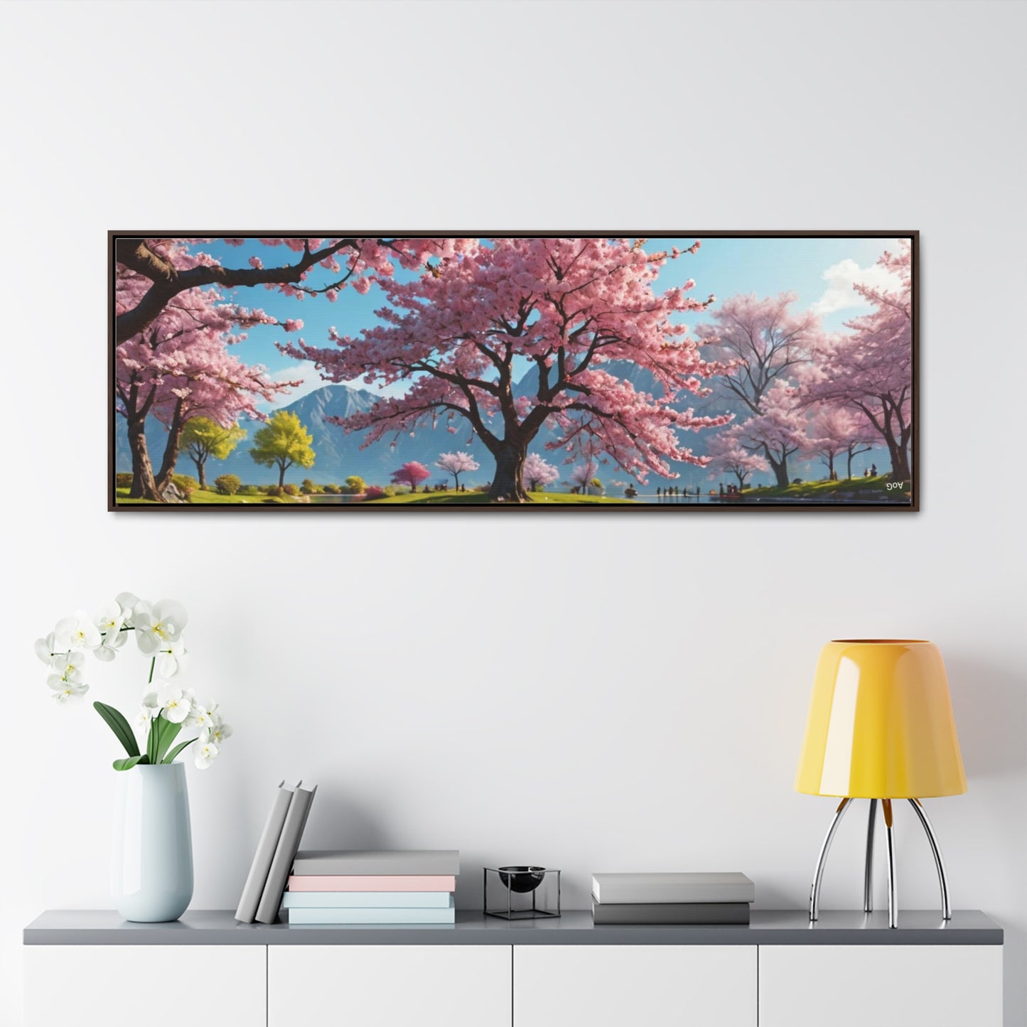 Cherry Blossom Gallery Canvas Wraps, Horizontal Frame