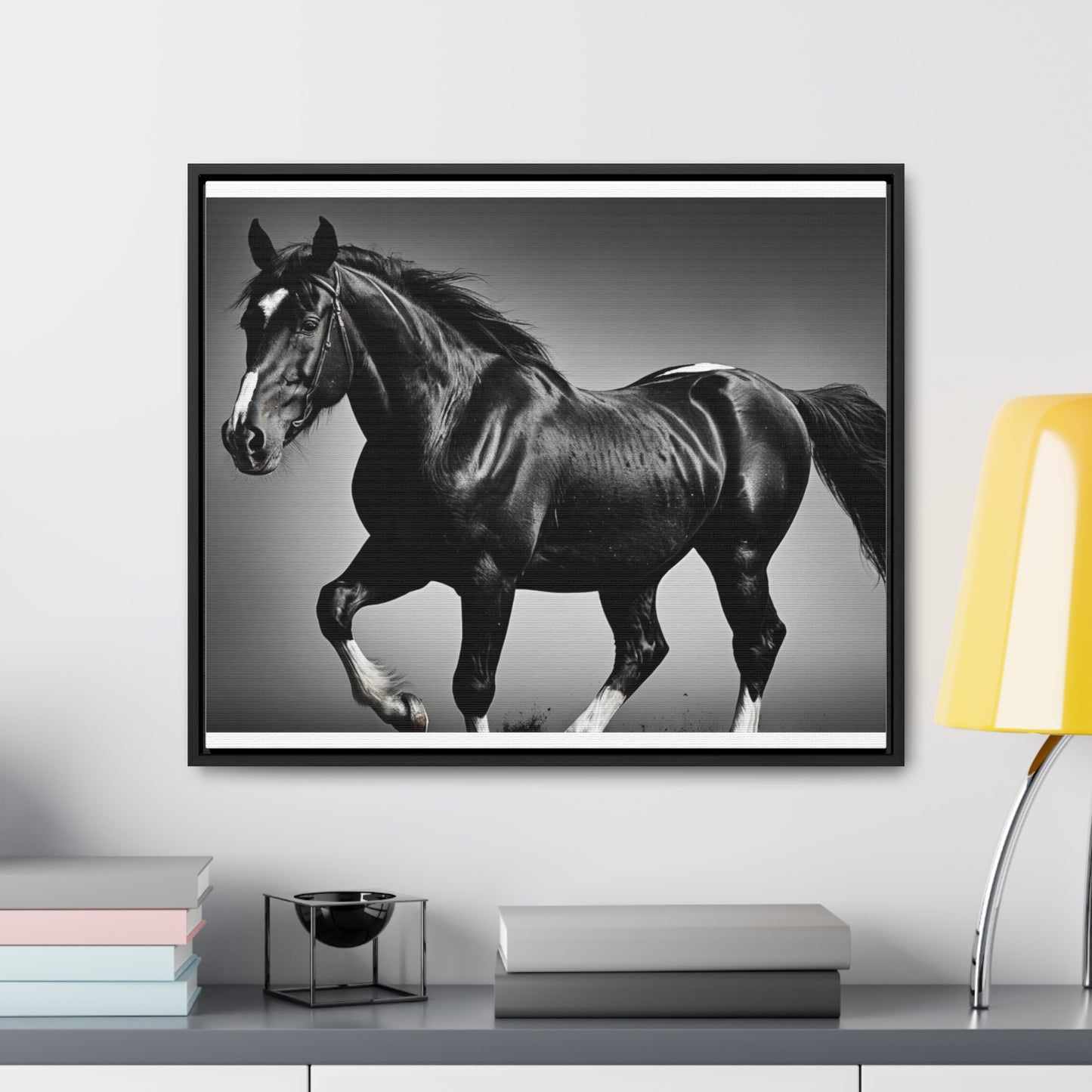 Black Stallion Gallery Canvas Wraps, Horizontal Frame