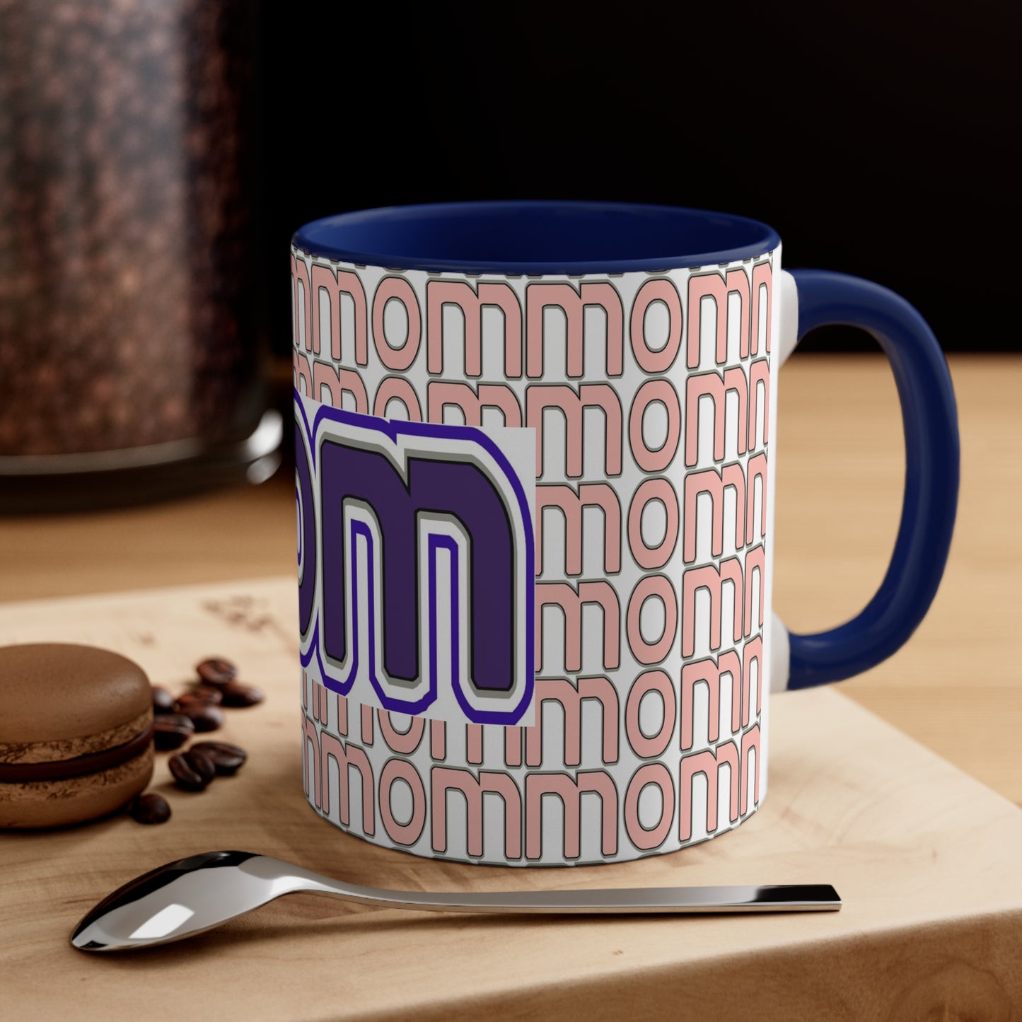 “Mom” Purple Accent Coffee Mug, 11oz