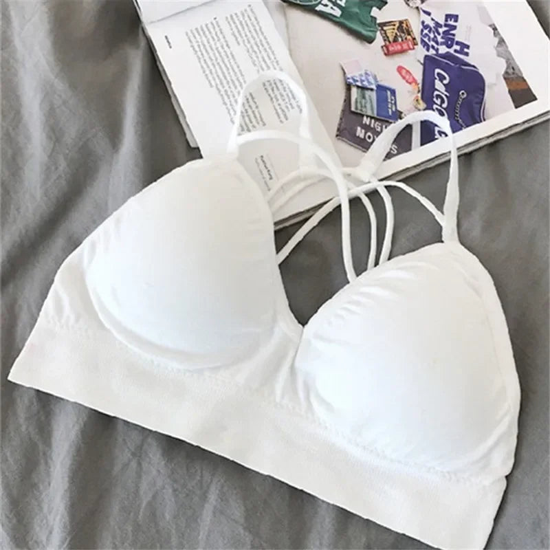 Sexy Beauty Back Bra Tube Top Anti-light-gathering Fitness Sports Fitness Bras Underwire Underwear Women Lingerie Ropa Mujer