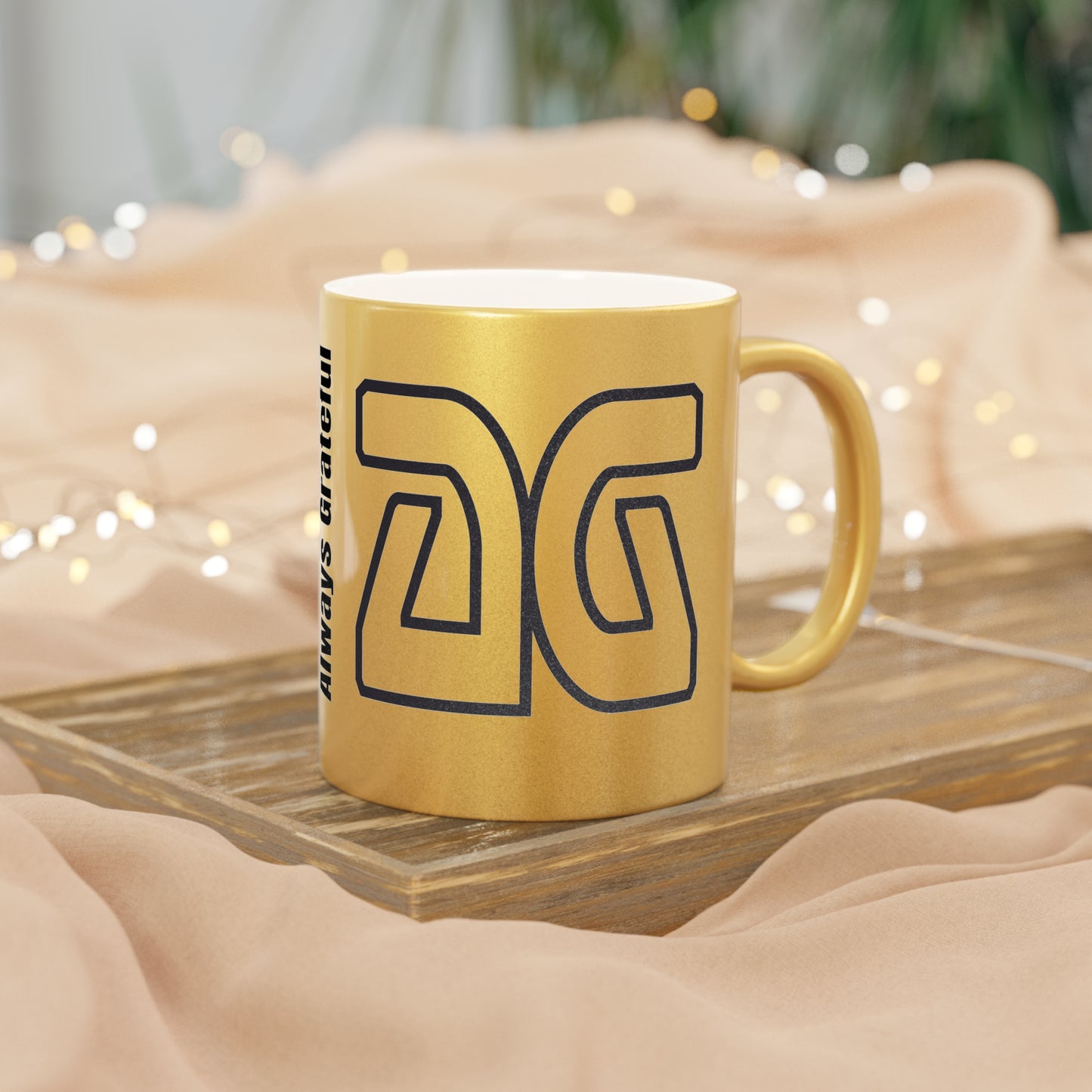 AG Always Grateful Metallic Mug (Silver\Gold)