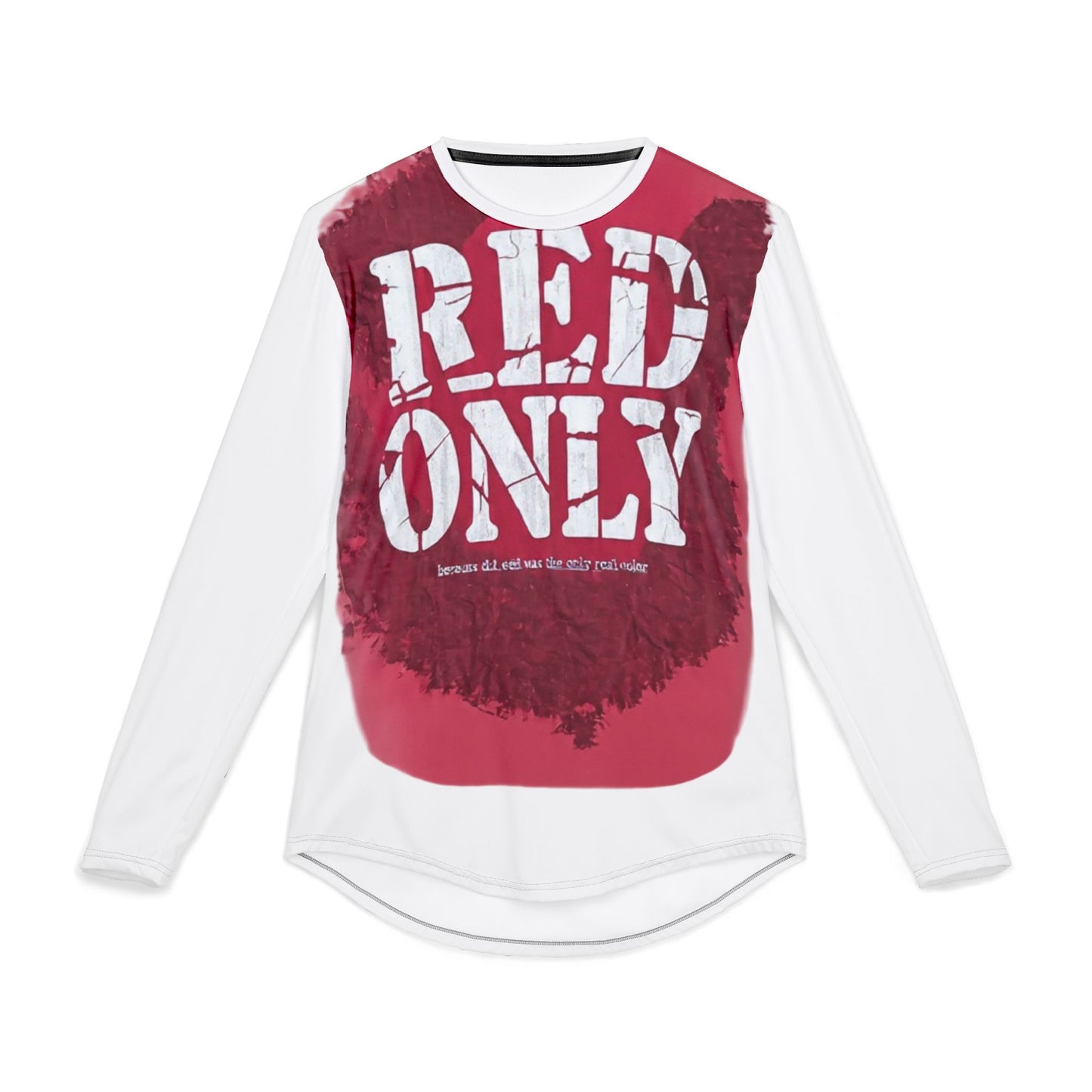 Red Only Men's UV Protection Long Sleeve Shirt (AOP)