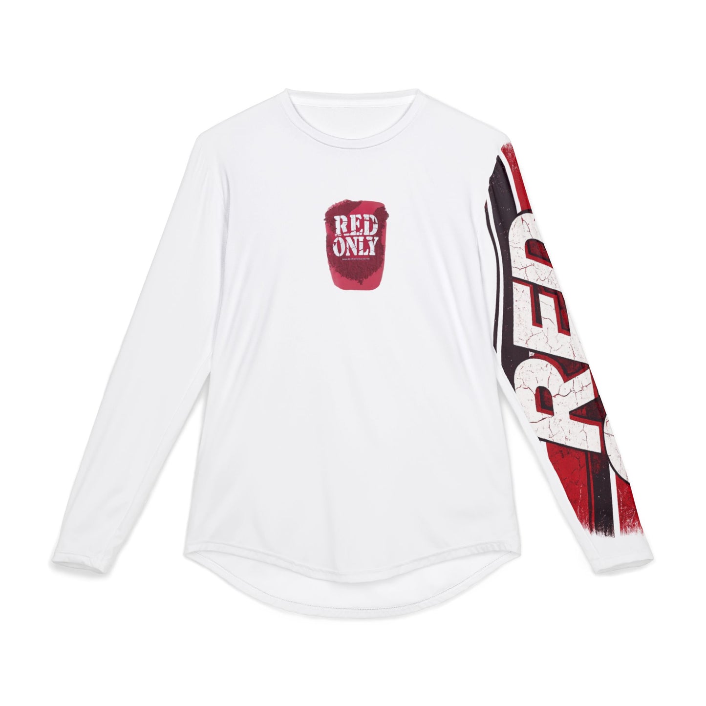 Red Only Men's UV Protection Long Sleeve Shirt (AOP)