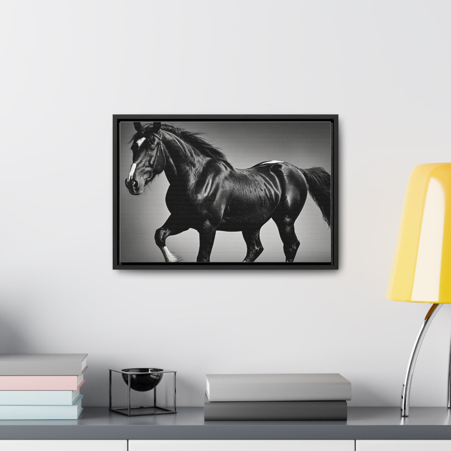 Black Stallion Gallery Canvas Wraps, Horizontal Frame