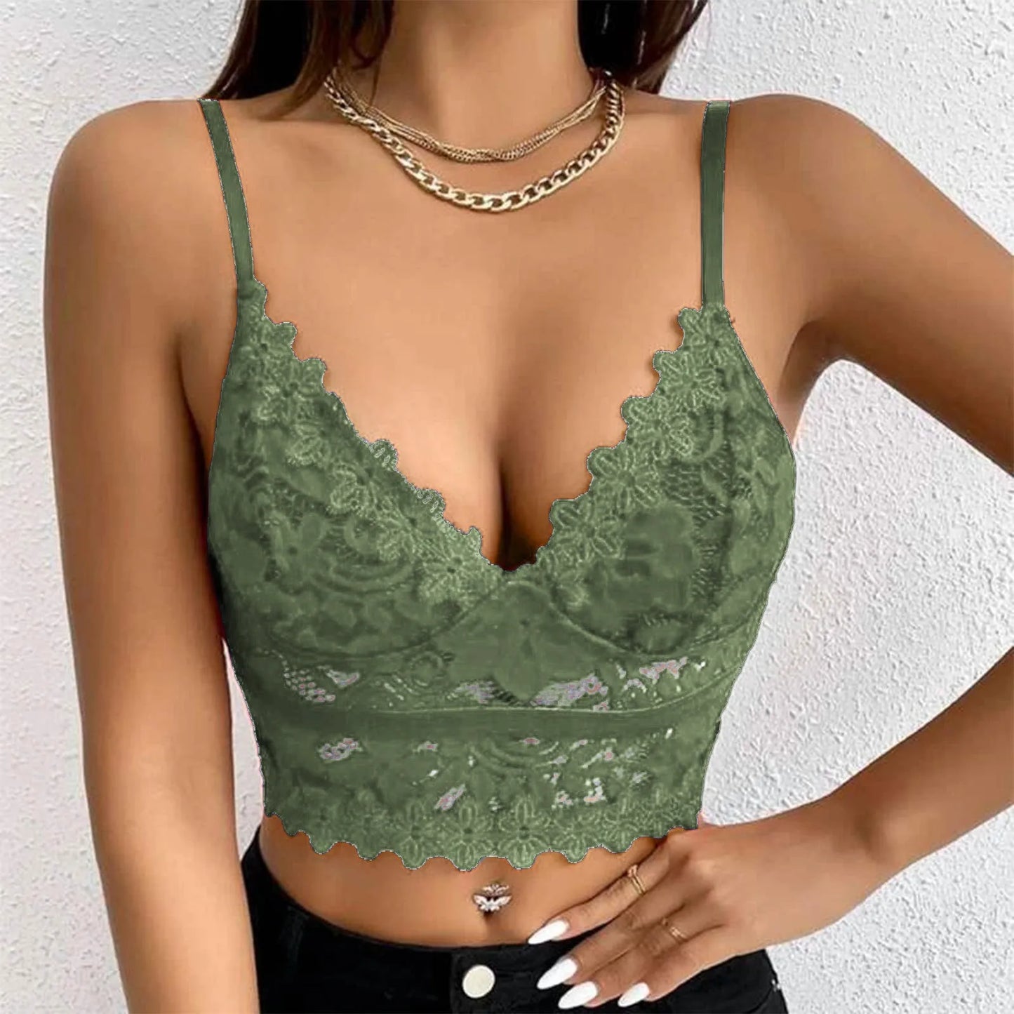 New Women Lace Bras Top Comfortable Bralette Solid Color Sexy Underwear Vest Female Hollow Out Wireless Lingerie Seamless Bra