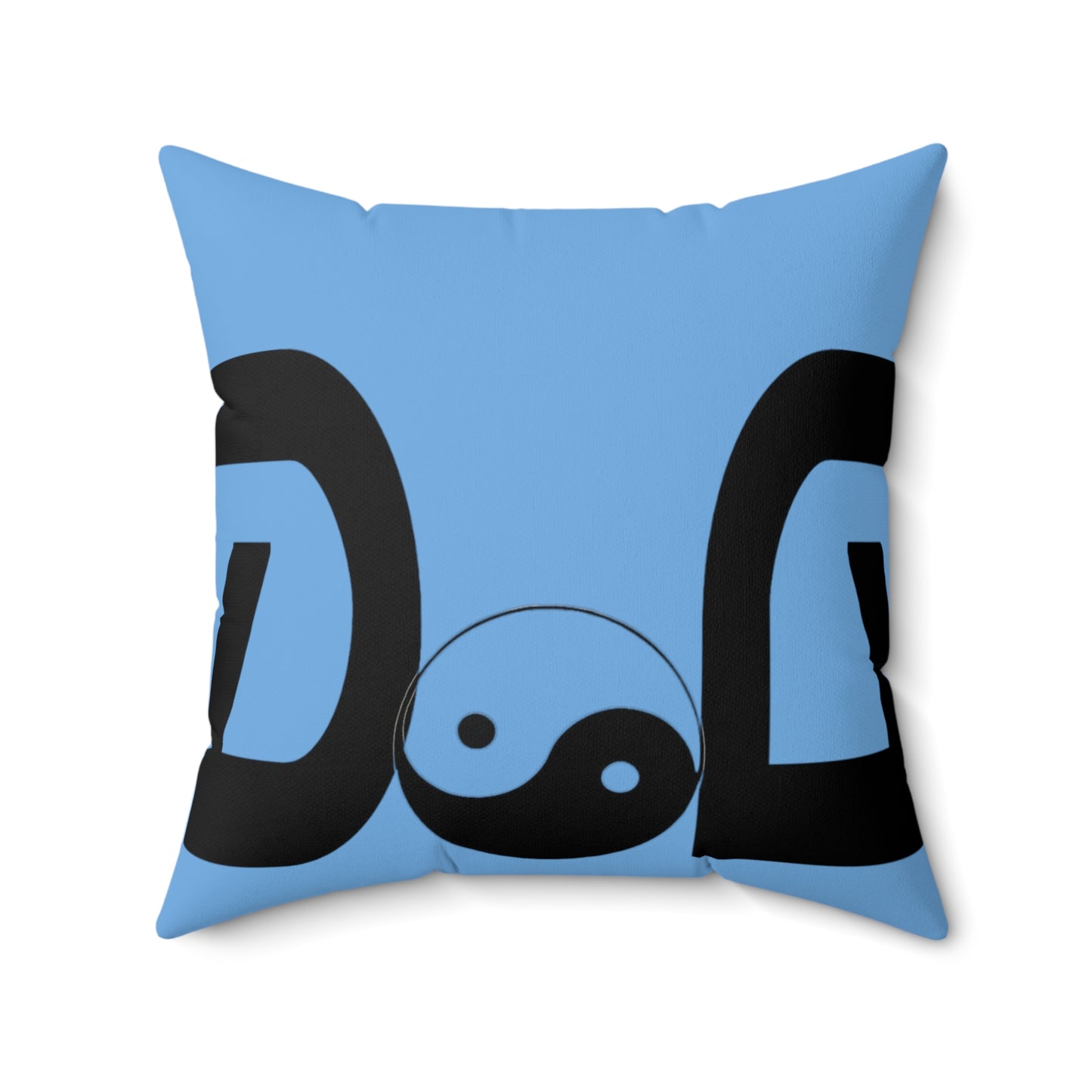 Light Blue Spun Polyester Square Pillow