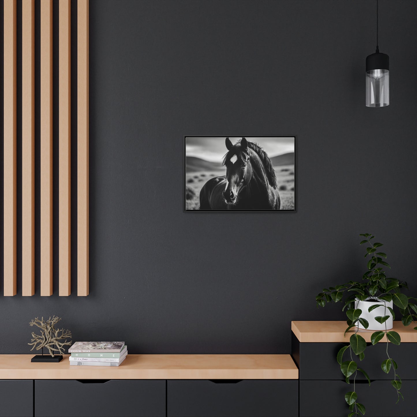 Black Stallion Gallery Canvas Wraps, Horizontal Frame