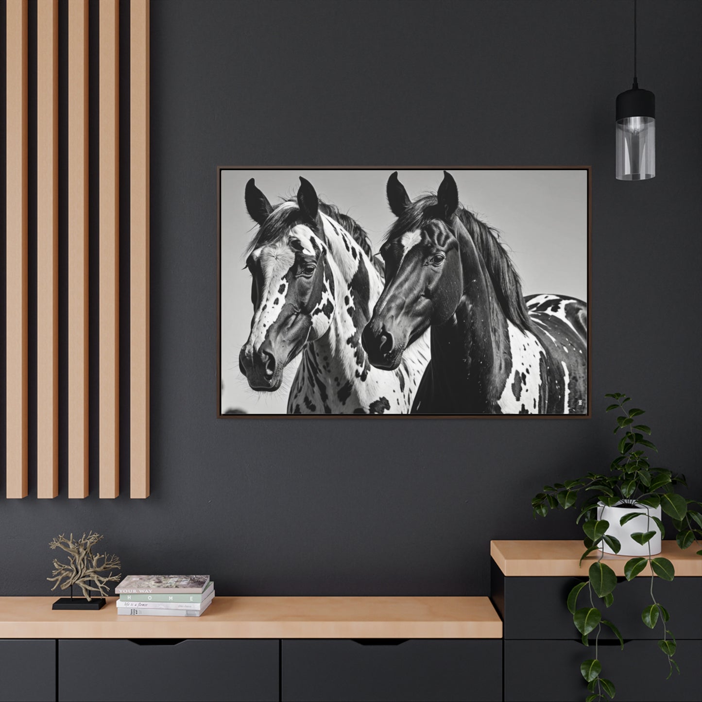 Speckled Stallions Gallery Canvas Wraps, Horizontal Frame