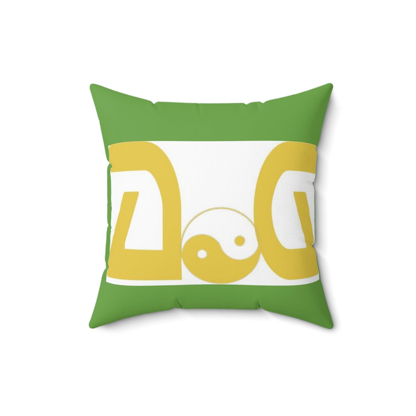 Goldenrod Green Spun Polyester Square Pillow