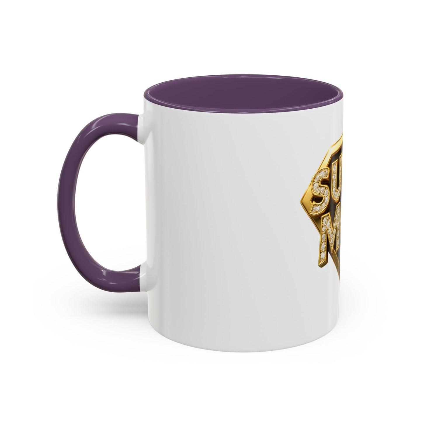 SUPER MOM - Accent Coffee Mug (11, 15oz)