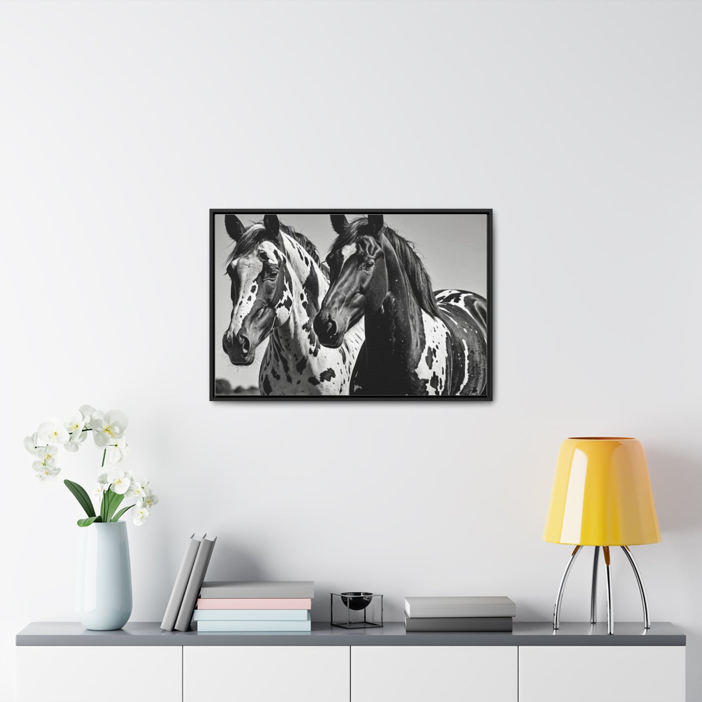 Speckled Stallions Gallery Canvas Wraps, Horizontal Frame