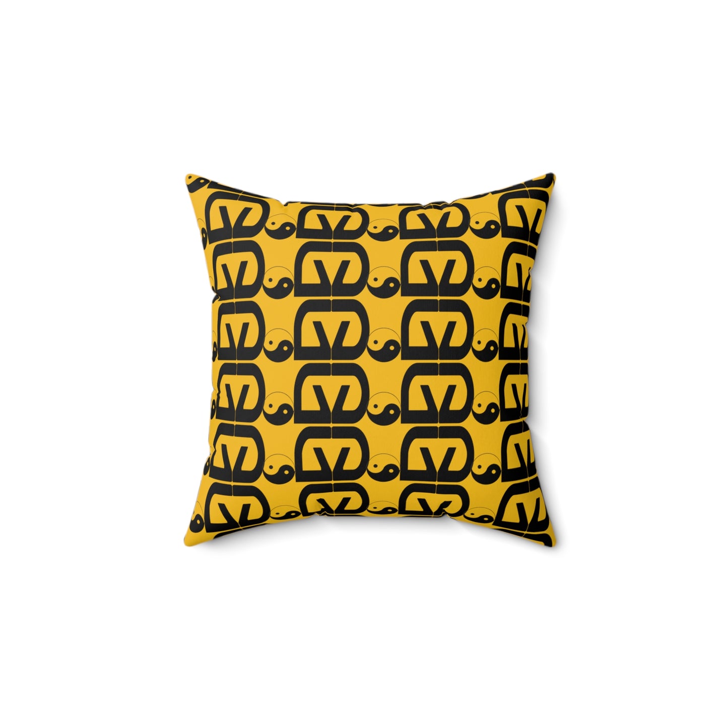 Brick-Yellow Spun Polyester Square Pillow