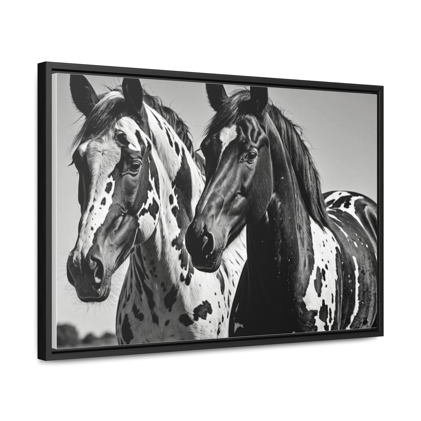 Speckled Stallions Gallery Canvas Wraps, Horizontal Frame