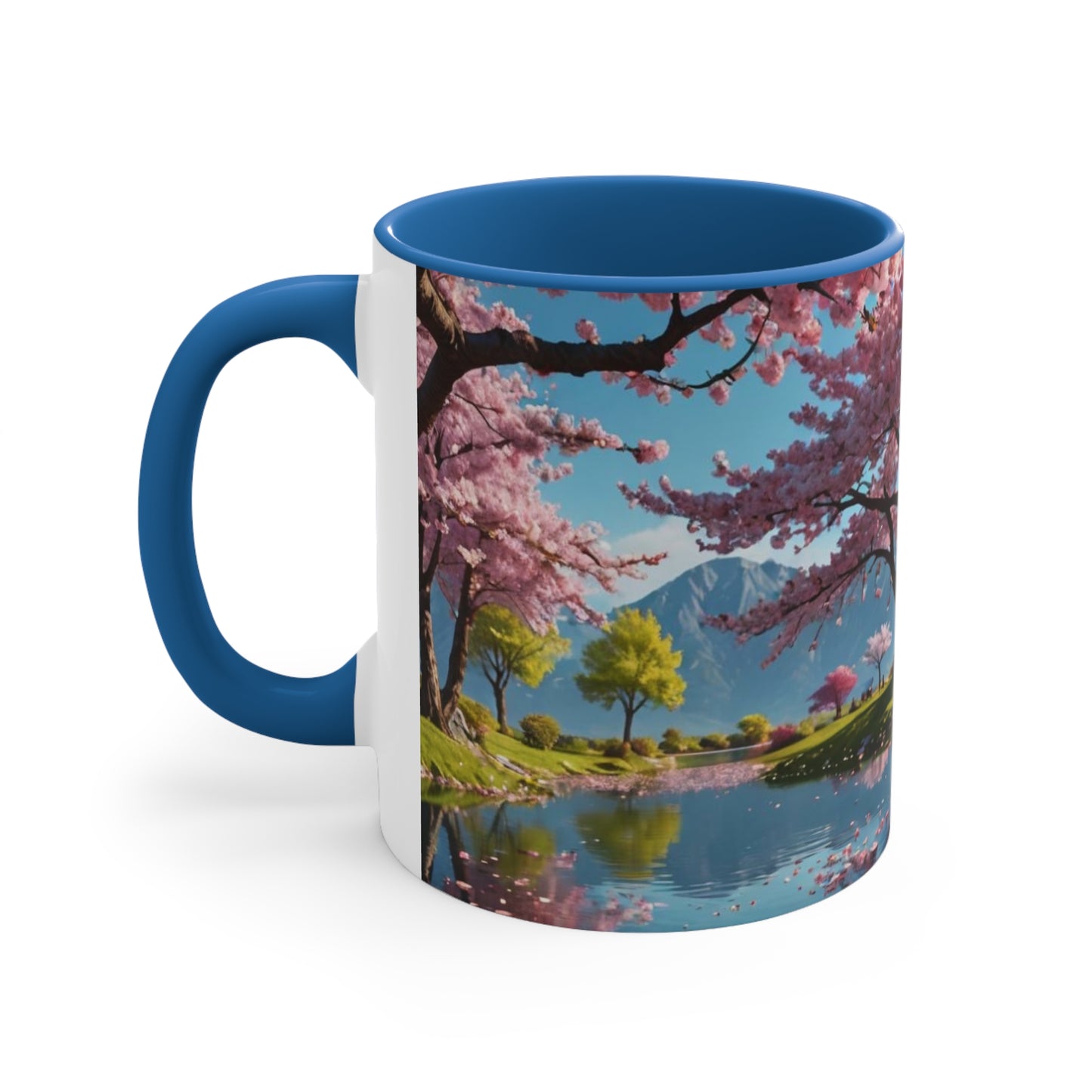 Cherry Blossom Accent Coffee Mug, 11oz