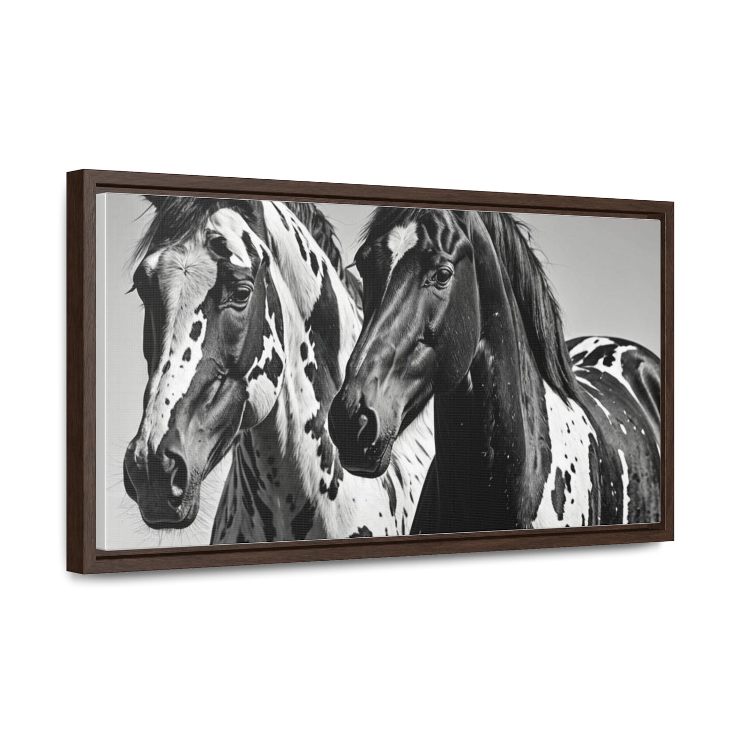 Speckled Stallions Gallery Canvas Wraps, Horizontal Frame