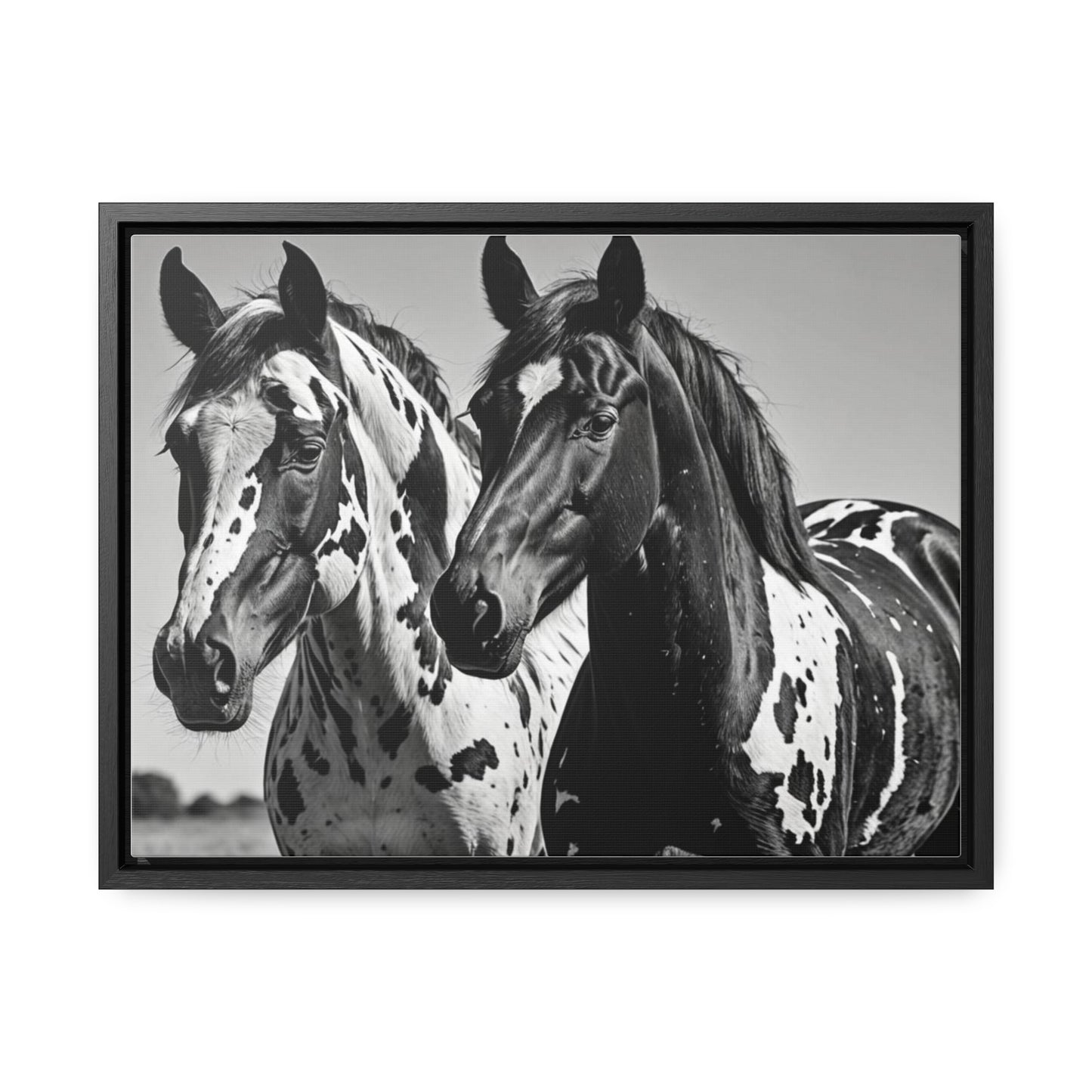 Speckled Stallions Gallery Canvas Wraps, Horizontal Frame