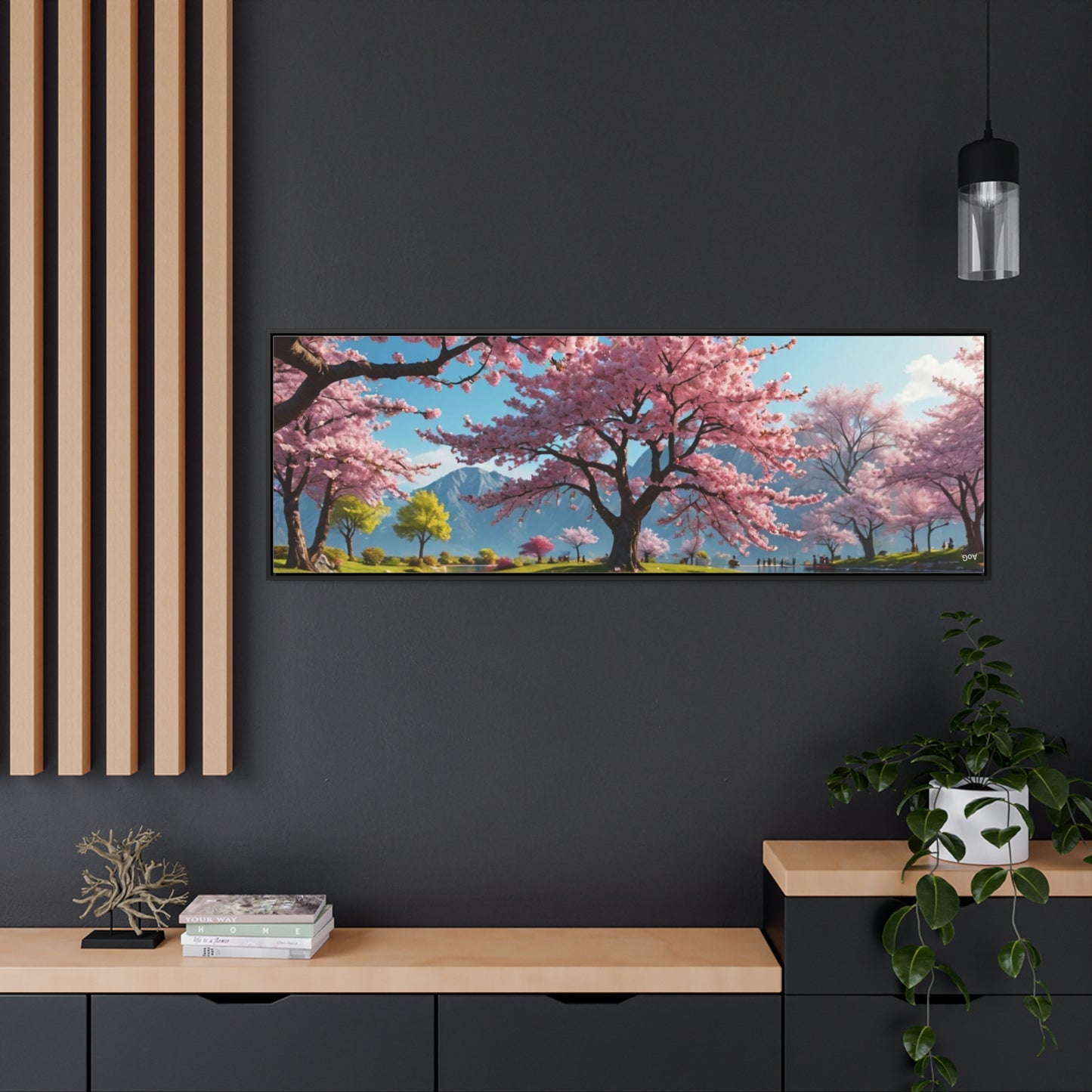 Cherry Blossom Gallery Canvas Wraps, Horizontal Frame