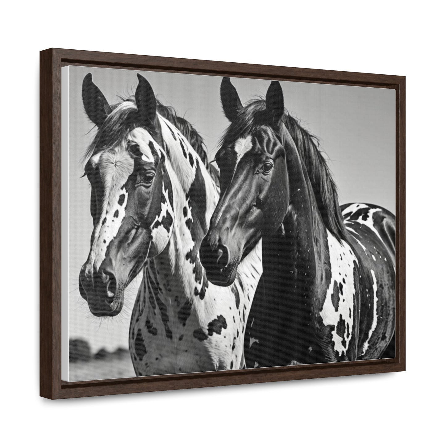 Speckled Stallions Gallery Canvas Wraps, Horizontal Frame