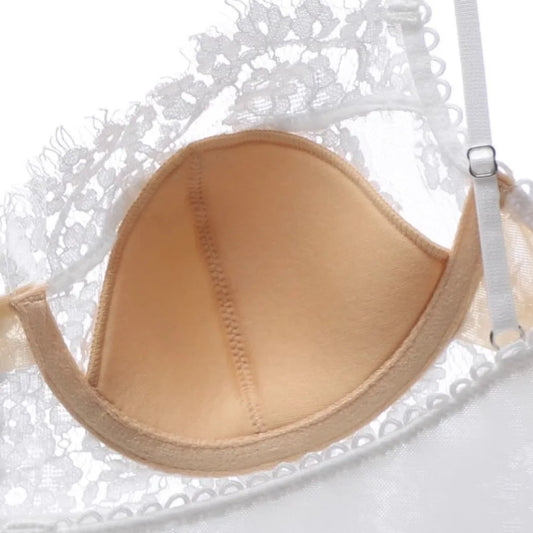 Bra Breast Augmentation Charming Lace For Women Summer French Pure Desire Sexy Ultra-thin Lace Bra
