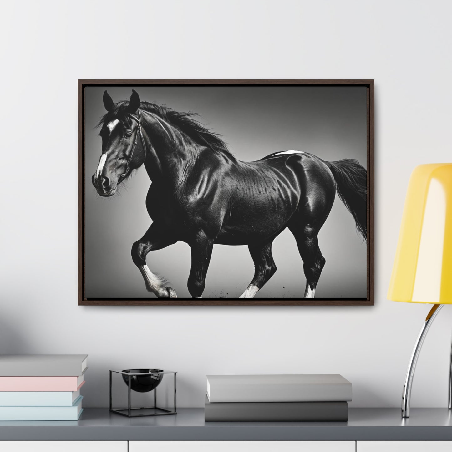 Black Stallion Gallery Canvas Wraps, Horizontal Frame