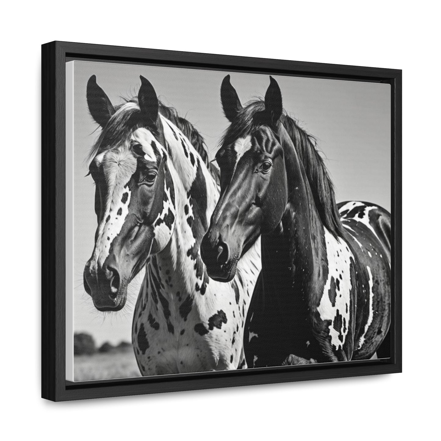 Speckled Stallions Gallery Canvas Wraps, Horizontal Frame