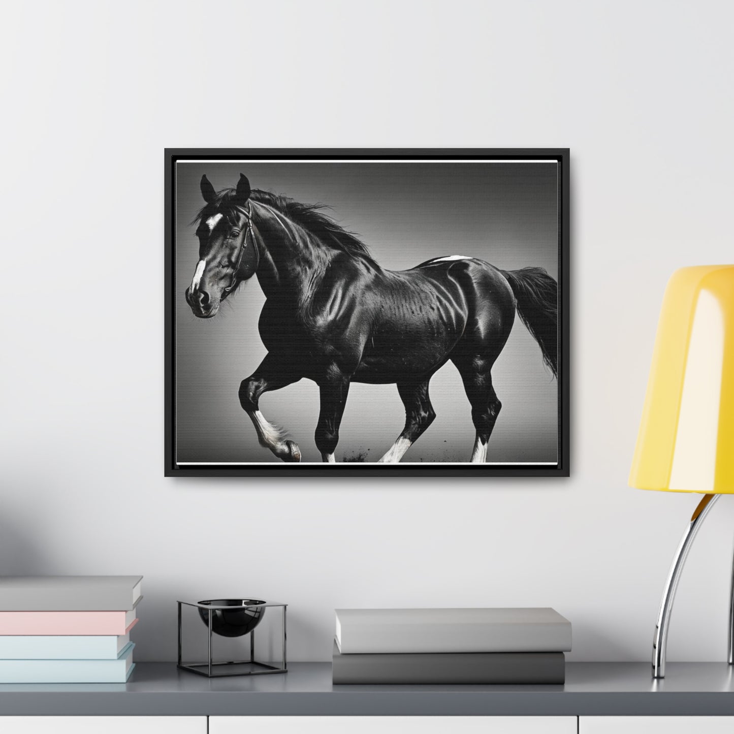 Black Stallion Gallery Canvas Wraps, Horizontal Frame