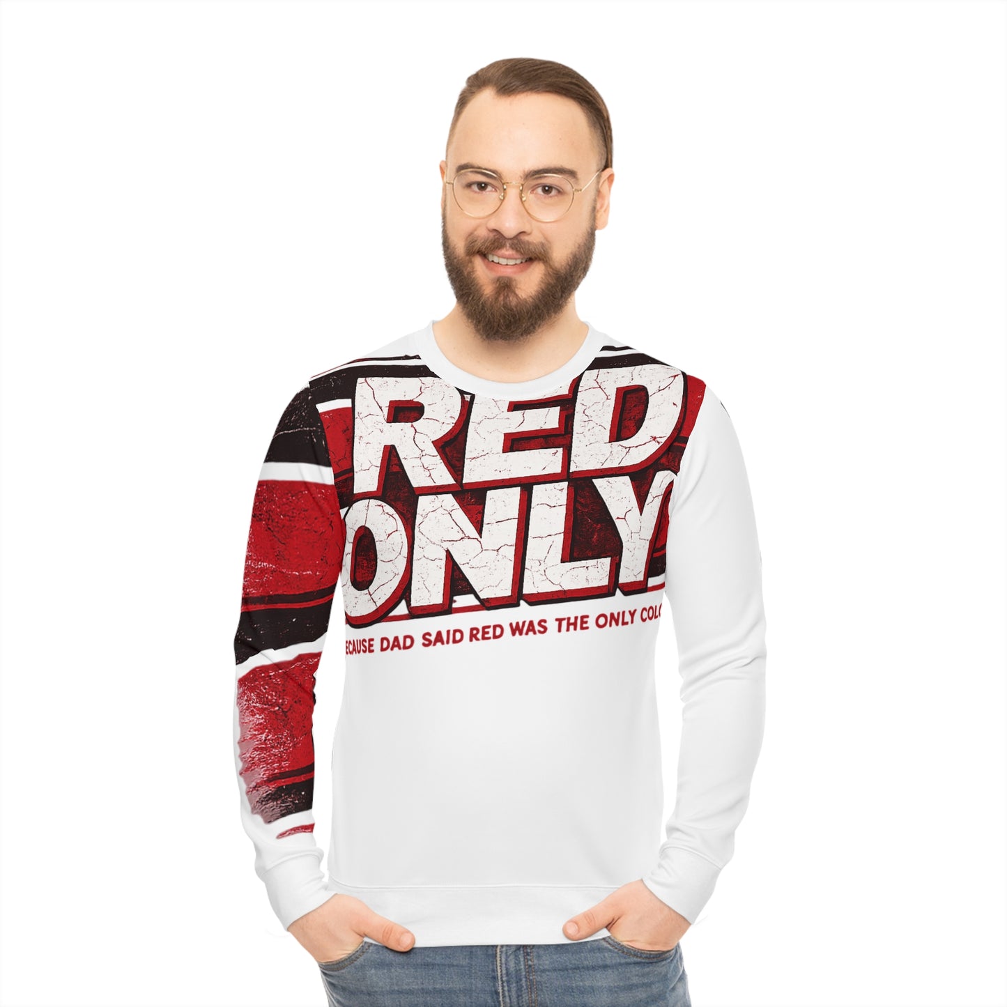 Red Only Lightweight Sweatshirt (AOP)