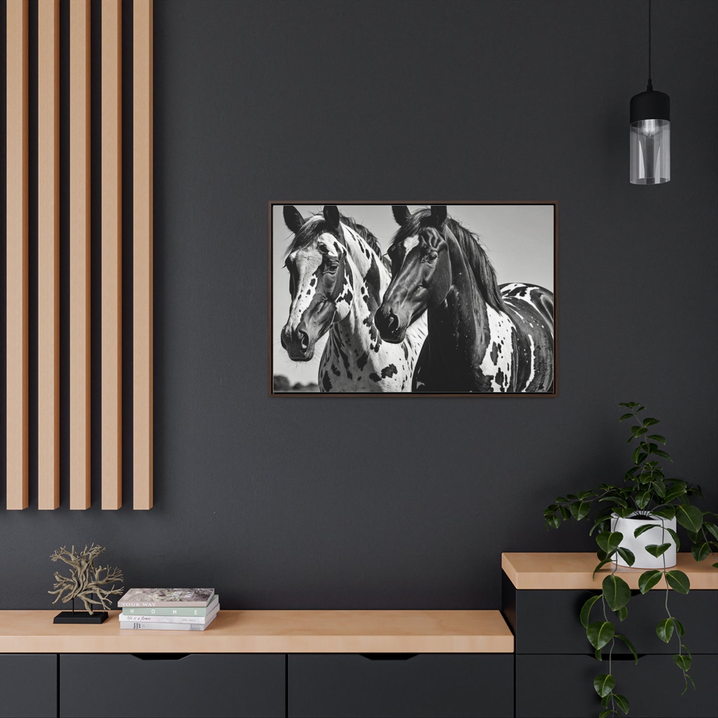 Speckled Stallions Gallery Canvas Wraps, Horizontal Frame