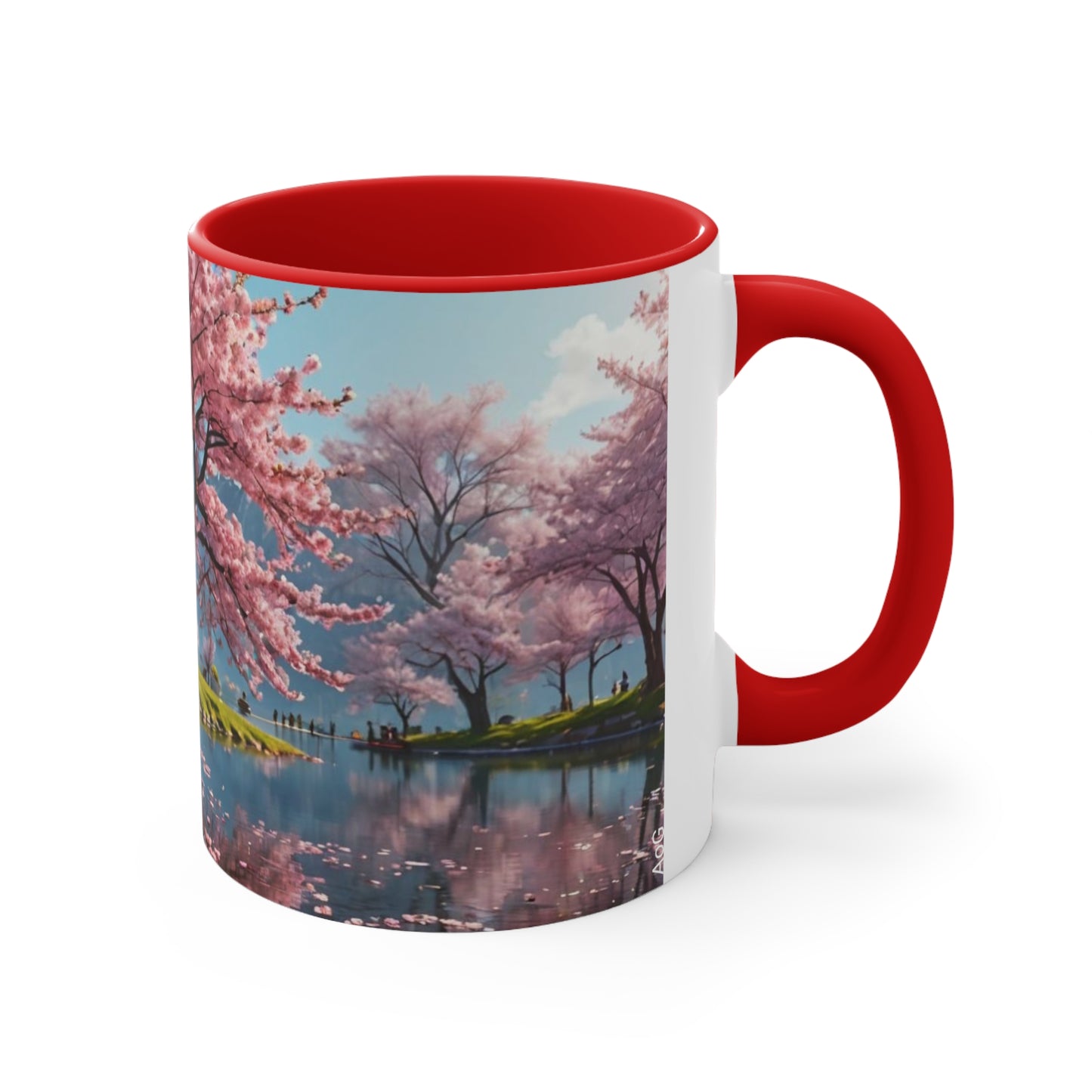 Cherry Blossom Accent Coffee Mug, 11oz