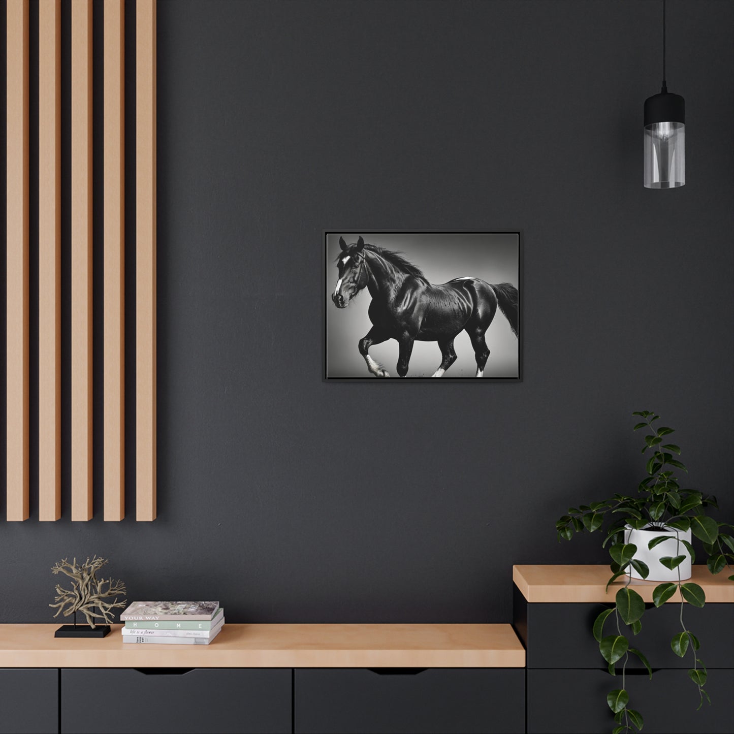 Black Stallion Gallery Canvas Wraps, Horizontal Frame