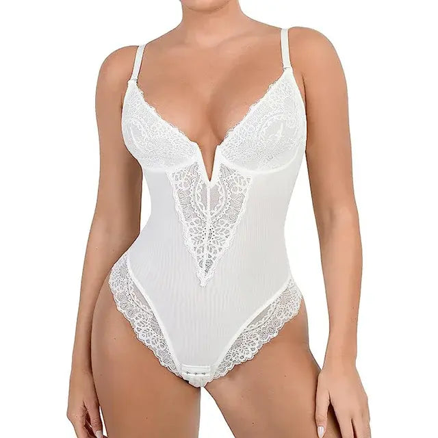 Lace V-Neck Shapewear