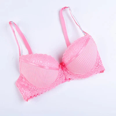 Intimate New push up women striped bra BC cup lace lingerie embroidery sexy young female underwear  soutien gorge
