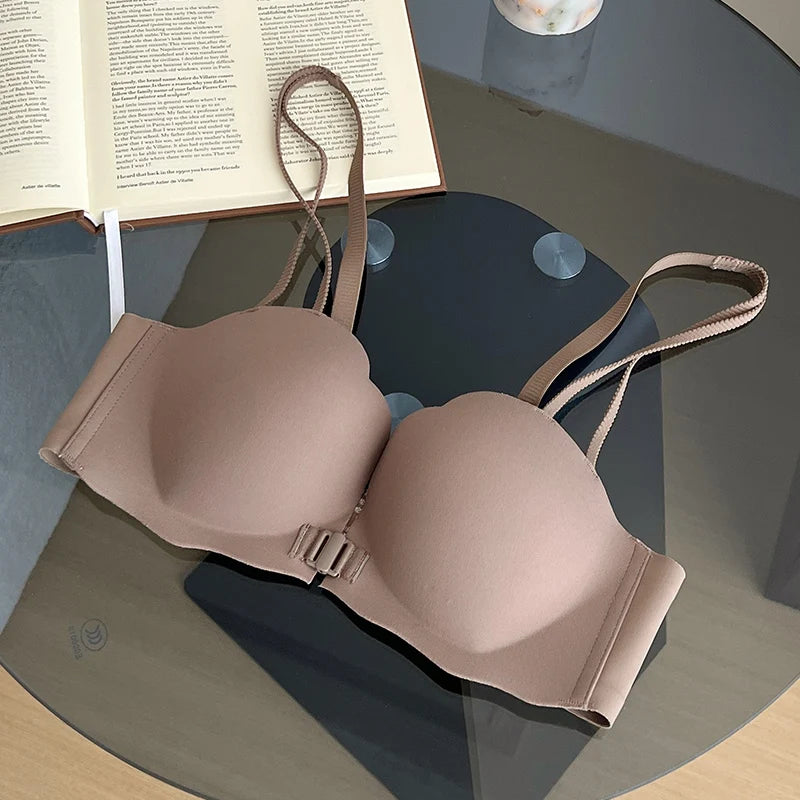 Button Front Underwear Fashion Sexy Bras The New Push Up Bra for Women Lingerie for Ladies Invisible Push-up Seamless Women's