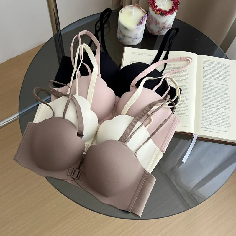 Button Front Underwear Fashion Sexy Bras The New Push Up Bra for Women Lingerie for Ladies Invisible Push-up Seamless Women's