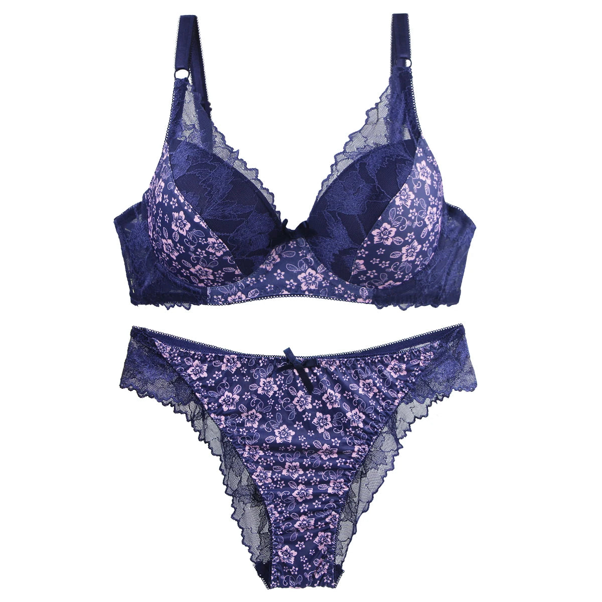 2024 New Thin Mode Cup Push Up Bras Set BCDE White burgundy Beige Black Green Blue Push Up Underwear For Women