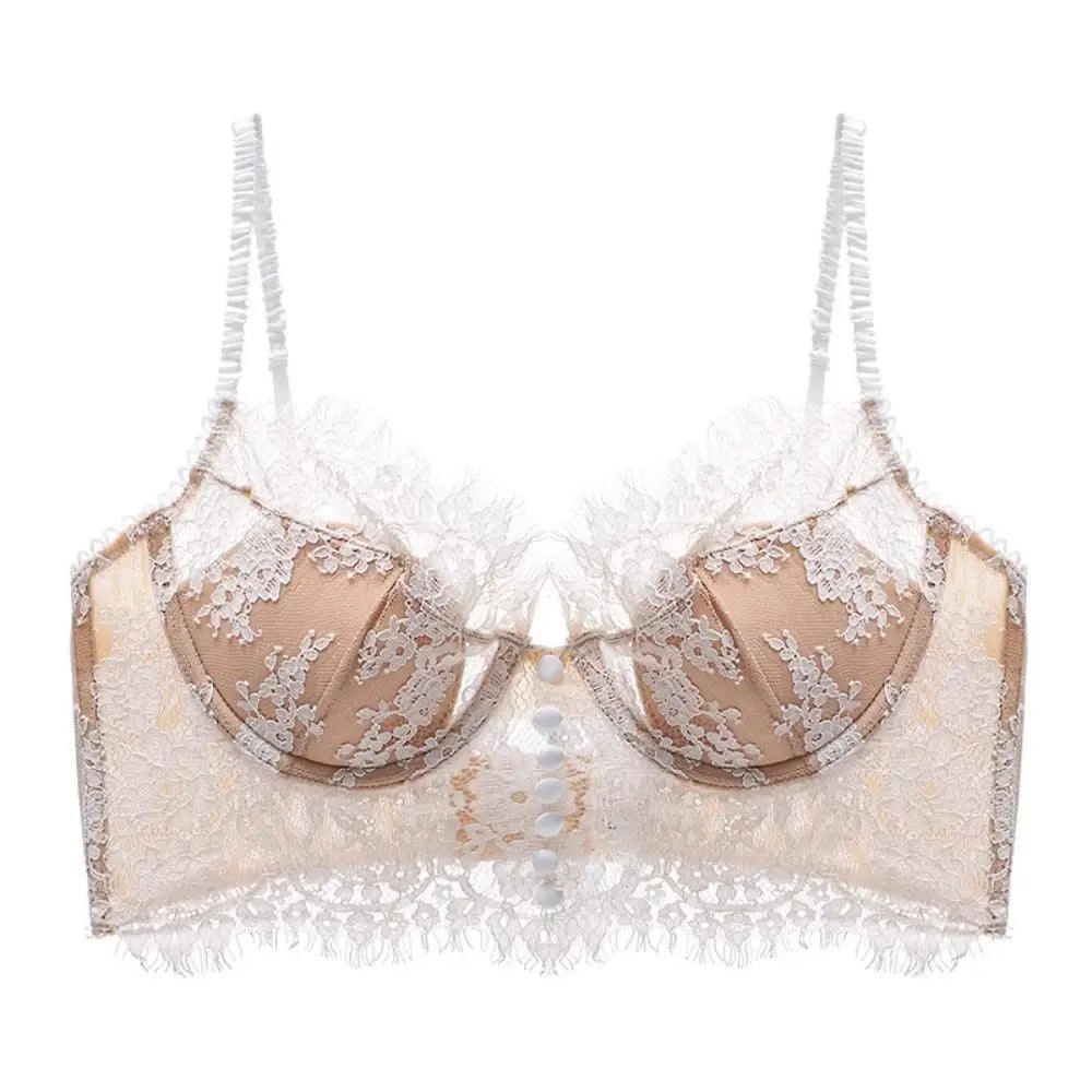 Bra Breast Augmentation Charming Lace For Women Summer French Pure Desire Sexy Ultra-thin Lace Bra