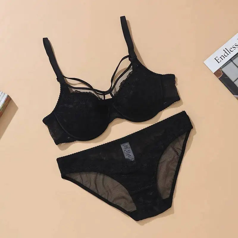 Sexy French Style Thin Pure Desire Lace Bikini Backless Deep V Suspenders Sleeveless Bikini Beach Vaction Style Charming TDS6