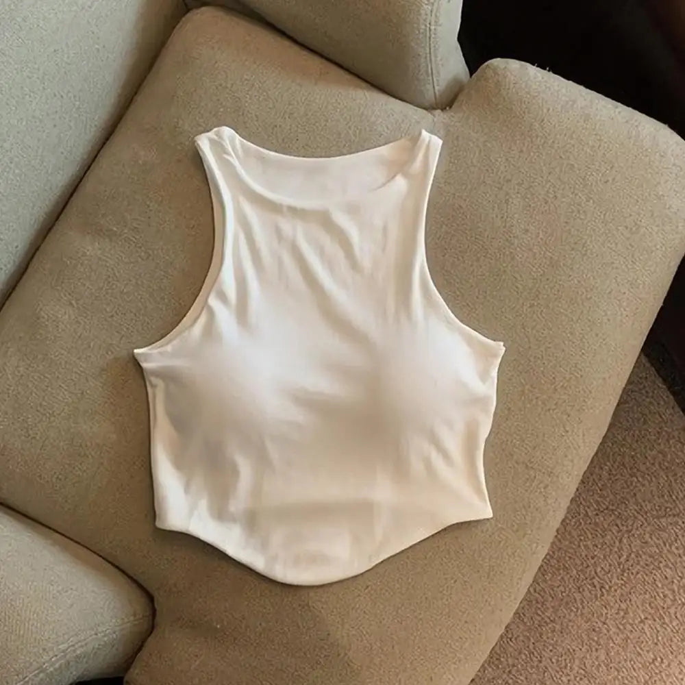 Tank Top For Women Solid Color Inner Vest Push Up Sport Bra Yoga Gym Tank Tops Casual Woman Sleeveless Top Summer Base Shirt